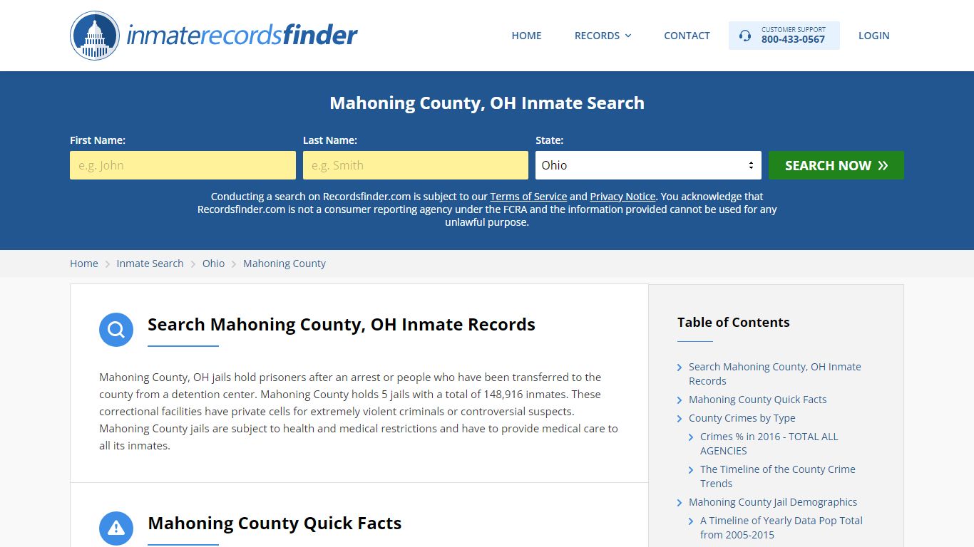 Mahoning County, OH Inmate Lookup & Jail Records Online